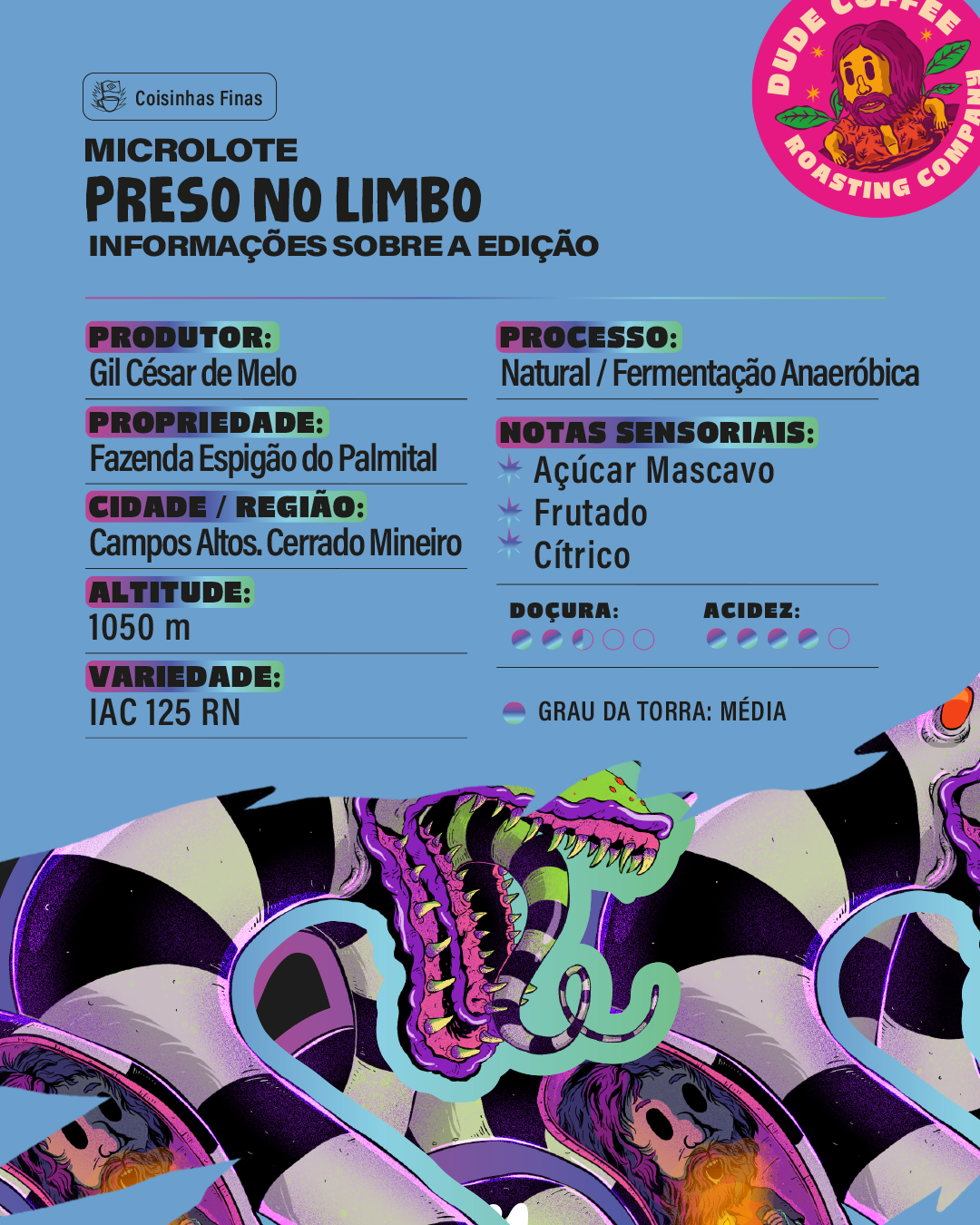 Café Preso no Limbo (Açúcar Mascavo, Frutado e  Cítrico)